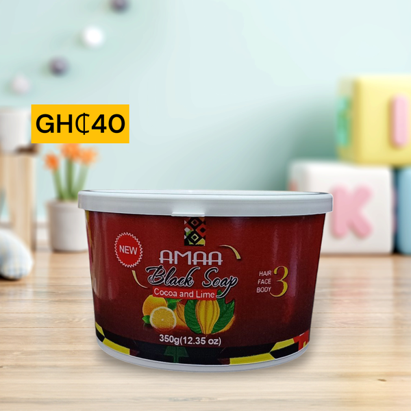 Amaa Cocoa Extract & Lemon Black Cake Soap