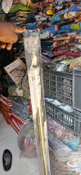 Tringle à Rideau en Métal Doré