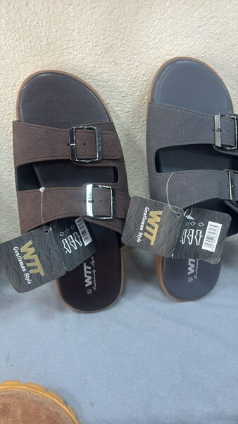 Sandales confort homme en cuir