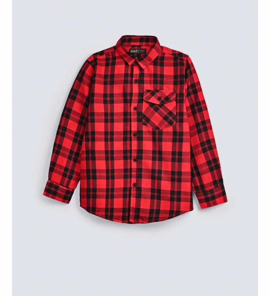 BOYS ELBOW PATCH CHECKERED SHIRT