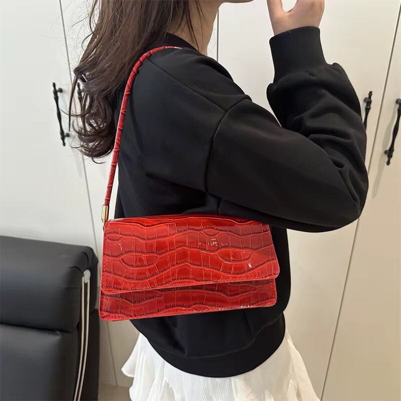 Sac Bandoulière Croco Élégant