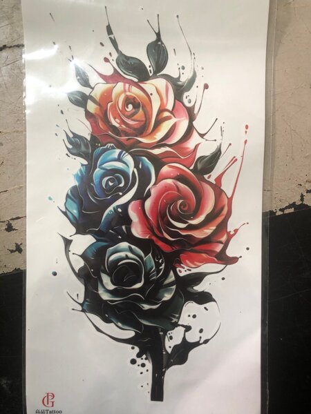 Tatouages temporaires Fleur et Loup