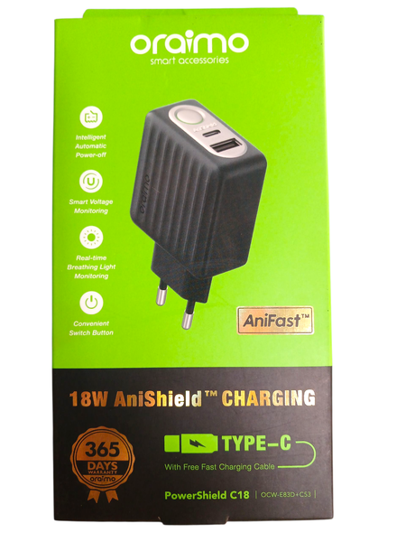 Chargeur rapide Oraimo 18W