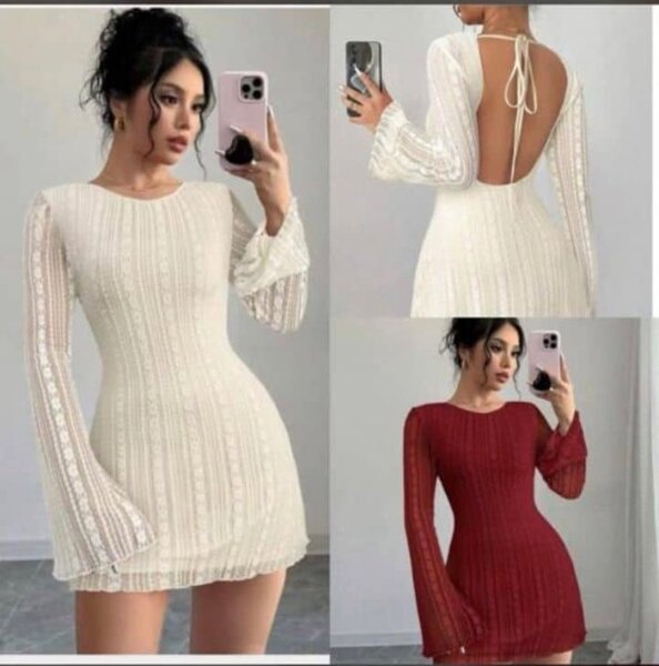 Robe élégante à manches longues