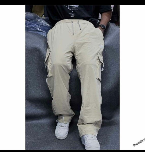 Pantalons cargo beiges homme