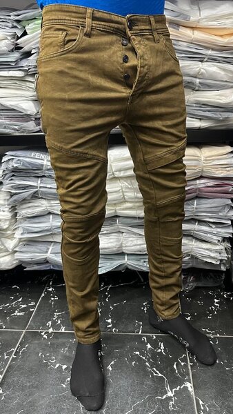 Pantalon homme slim kaki