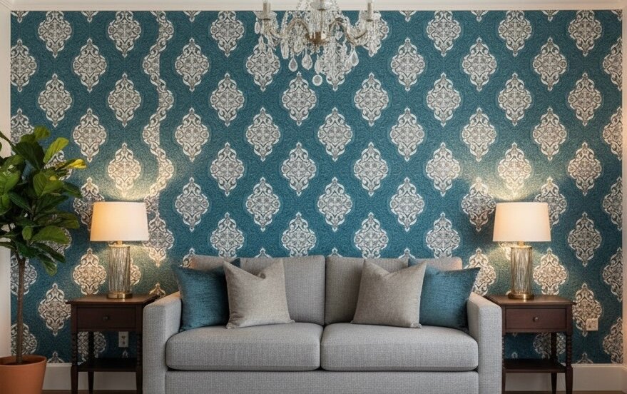 papier peint damassé