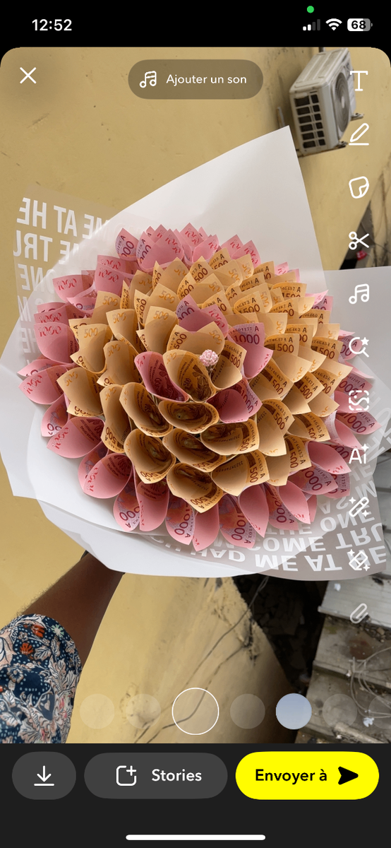 Bouquet de billets original