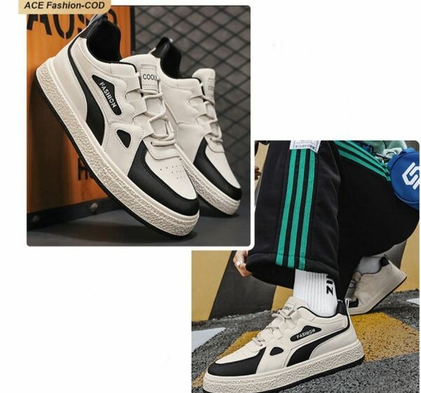 Men's Black & White Sneaker