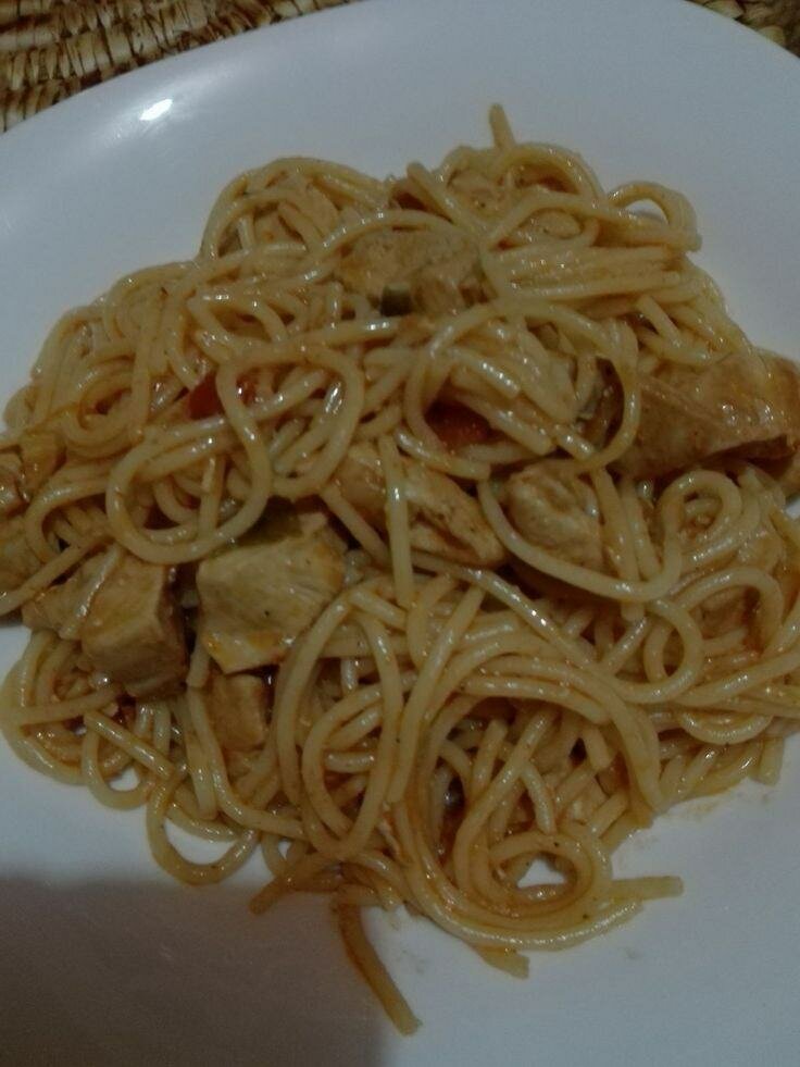 Spaghetti rognon, poulet,