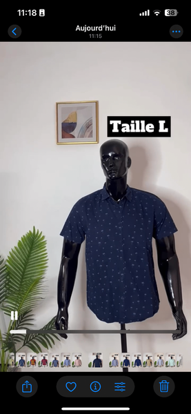 Chemise homme en plusieurs tailles