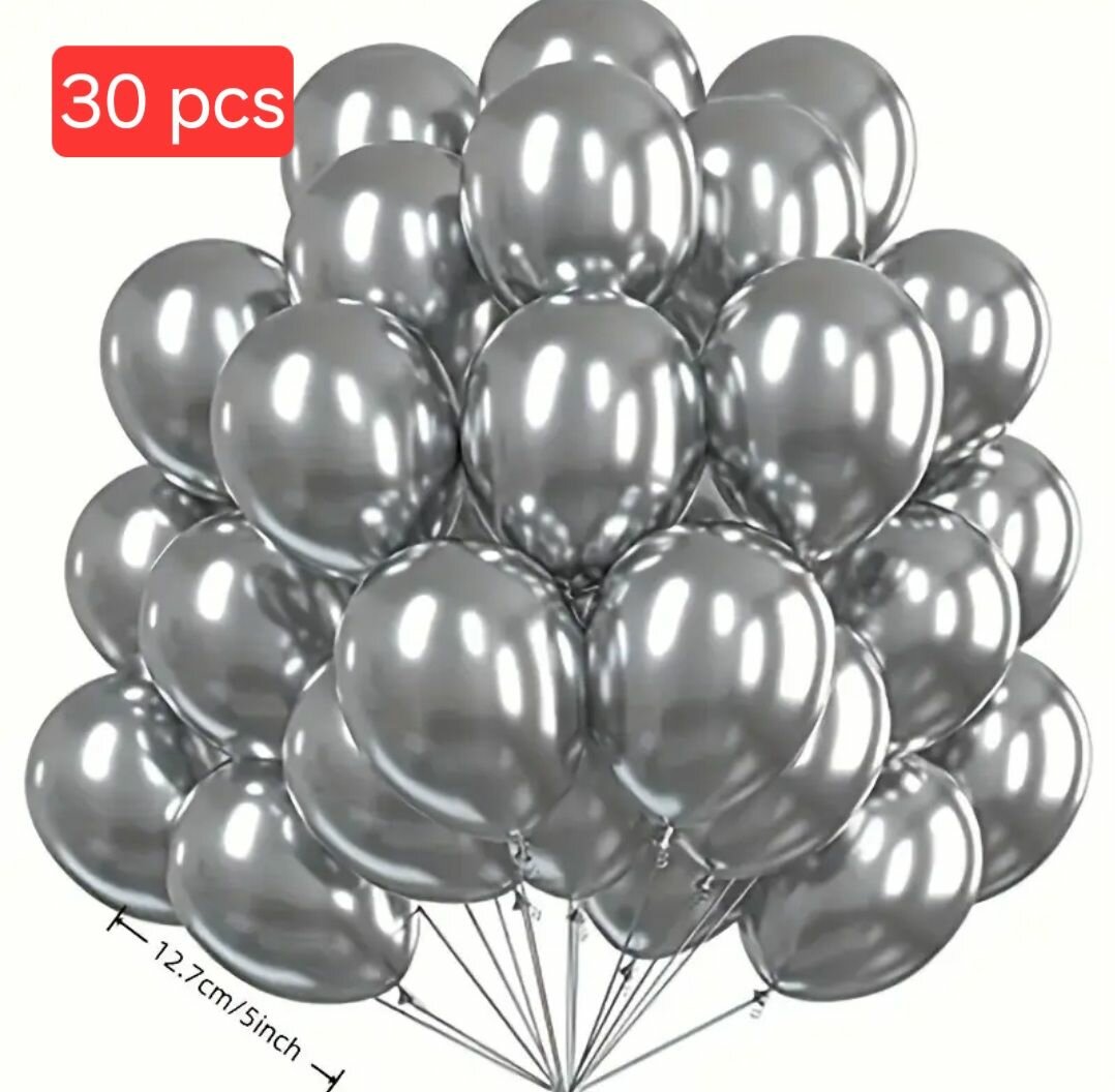 Ballons gonflabe  Argent30 pcs