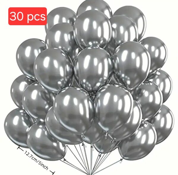 Ballons gonflabe  Argent30 pcs