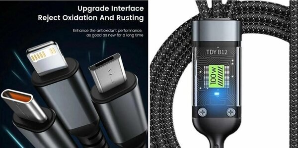 Câble 100W  rapide 3 en 1