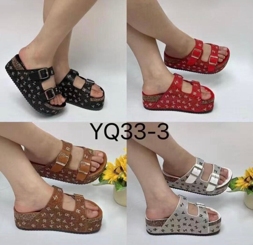 Sandales Confort Plateau Brillant