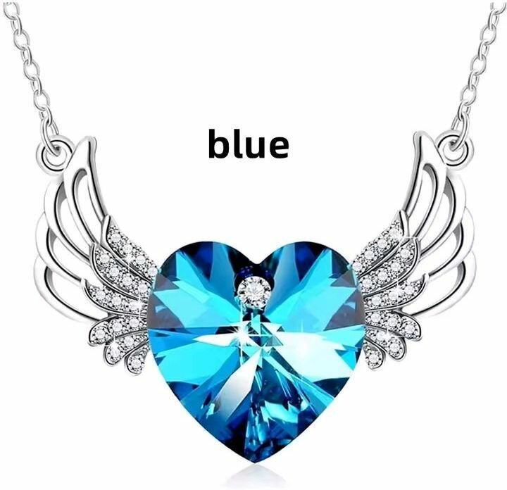 Collier Cœur Ailé Éclatant