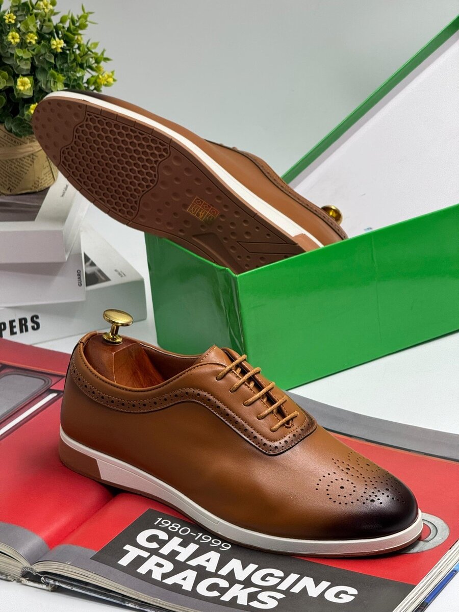 HUGO BOSS BROWN AND WHITE