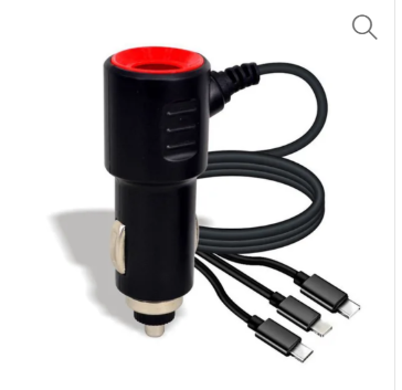 12W Products 3 in 1 Micro Type-c IOS Cable Line Length 1.2 Meter Car Charger