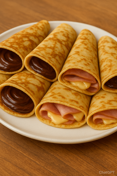 Crêpes 2 sucrées et 2 salées
