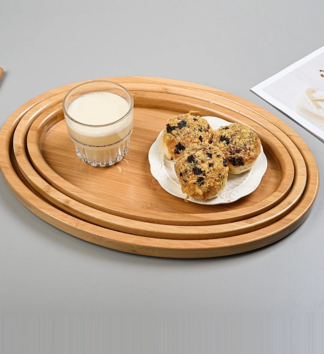* 3 in 1 wooden food tray *