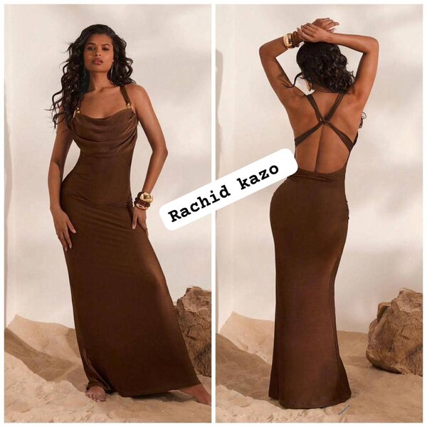 Robe Longue Élégante Dos Nu