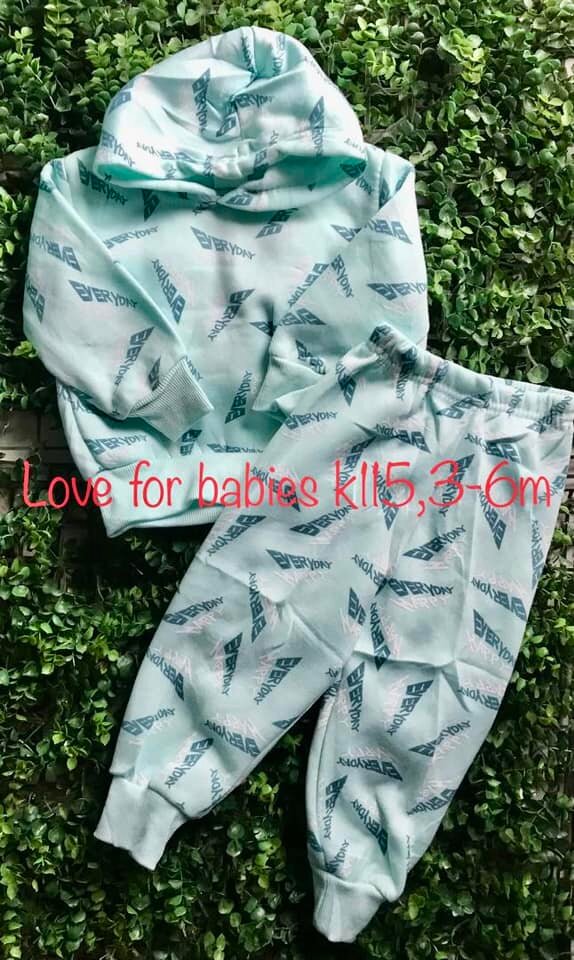 Green set, sweatshirt and pants, 3-6m