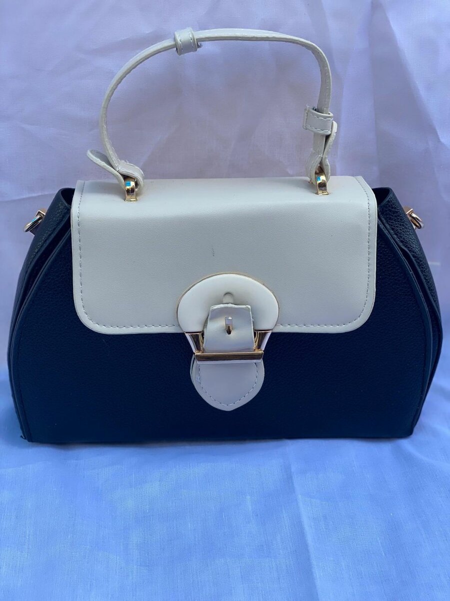 Sac élégant en cuir bicolore