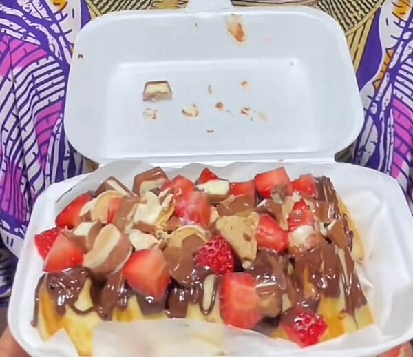 Gaufre Délicieuse Aux Fraises