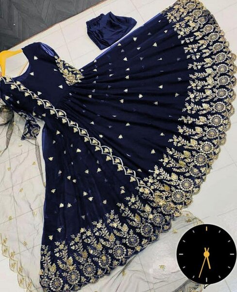 3 PC Women's Stitches Shazam Silk Embroidered Maxi