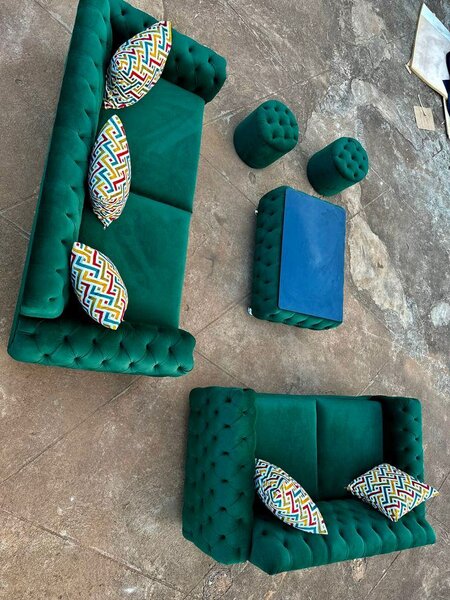 Ensemble de salon vert luxueux