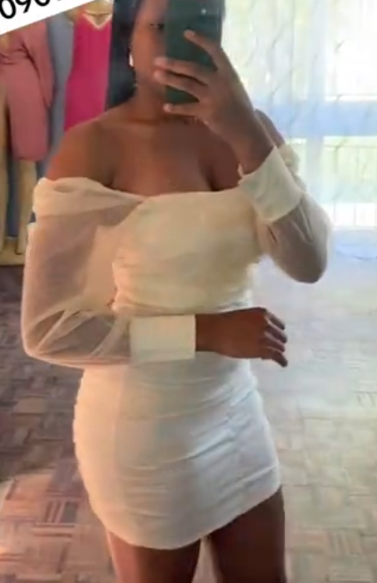 Elegant women's dress size S in White