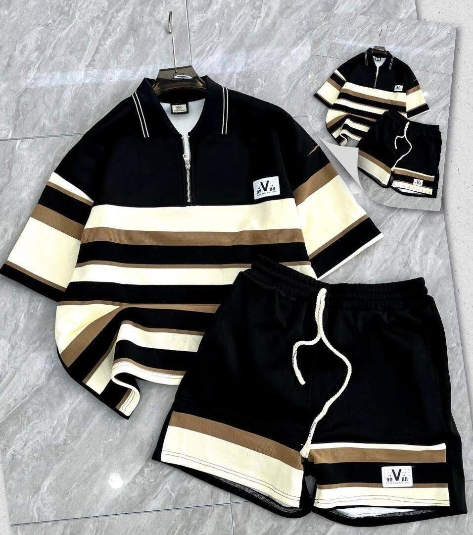 Ensemble décontracté rayé