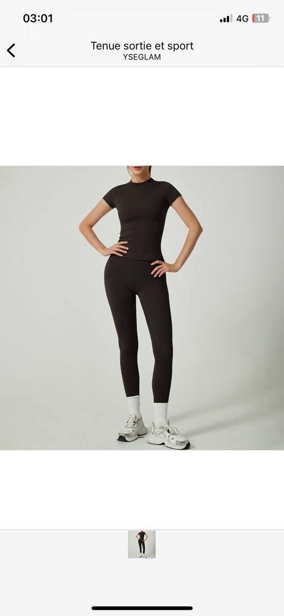 Tenue de sport femme noir