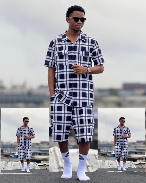 Tenue décontractée à carreaux