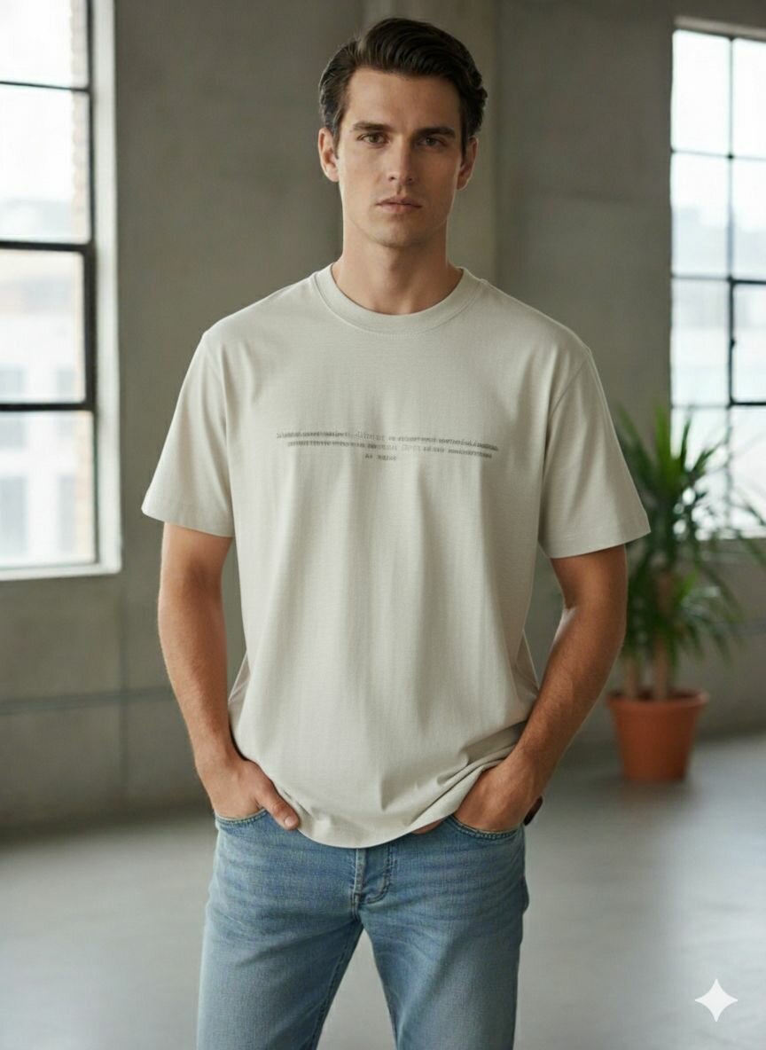 T-shirt en coton imprimée