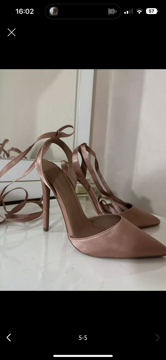 Туфли атласные ZARA