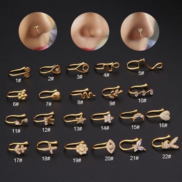 Lot de Piercings Faux Nez