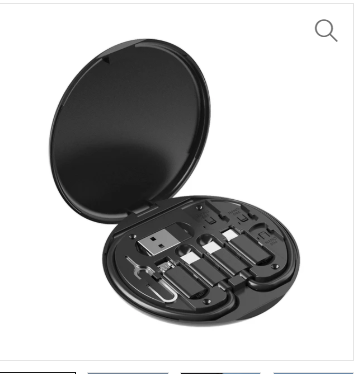 Portable USB Data Cable Adapter Kit Cable Convertor Storage Box Phone Holder For Travel