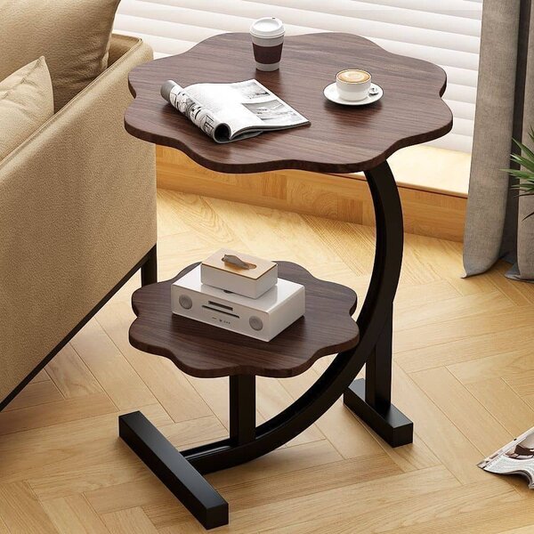 Table d'appoint moderne à double niveau
