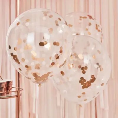 5 Pieces Confetti Balloons Different colour Available For Background Decor- Choose Your Color