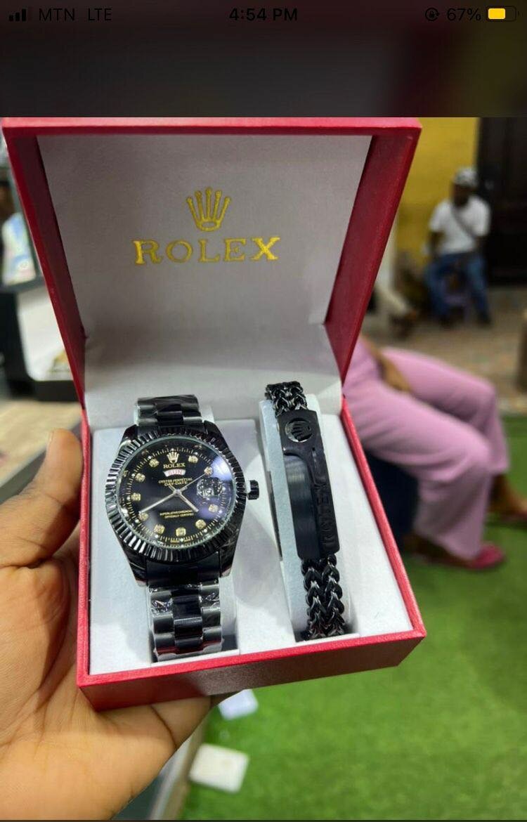 Wrist watch and bracelet