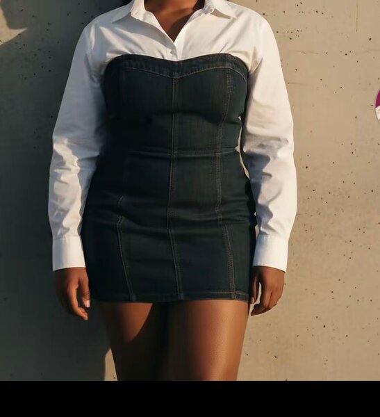 Robe corcet en jean chic