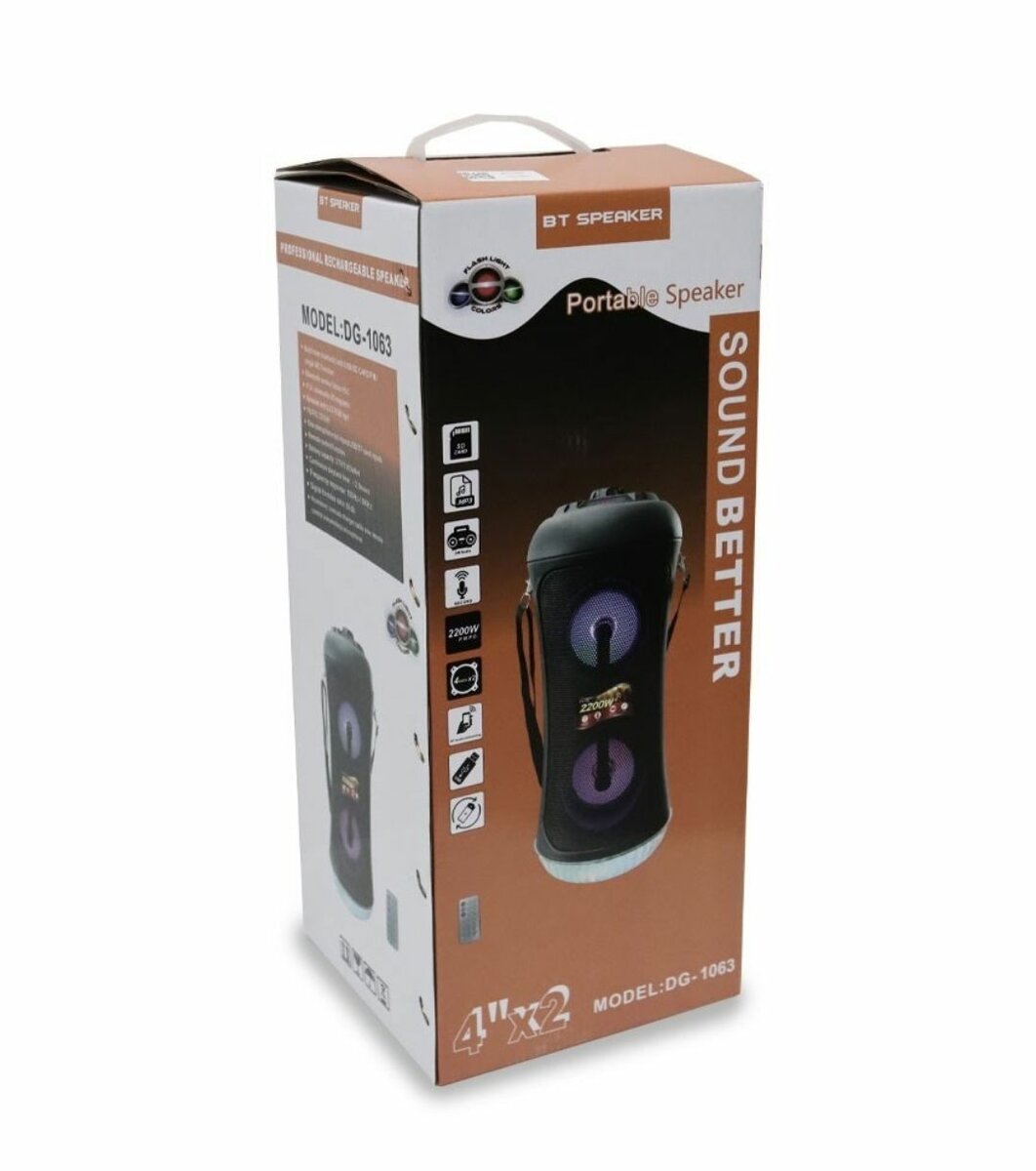 BETTER SPEAKER WITH CARRYING STRAP, AUX, USB, MICROPHONE INP