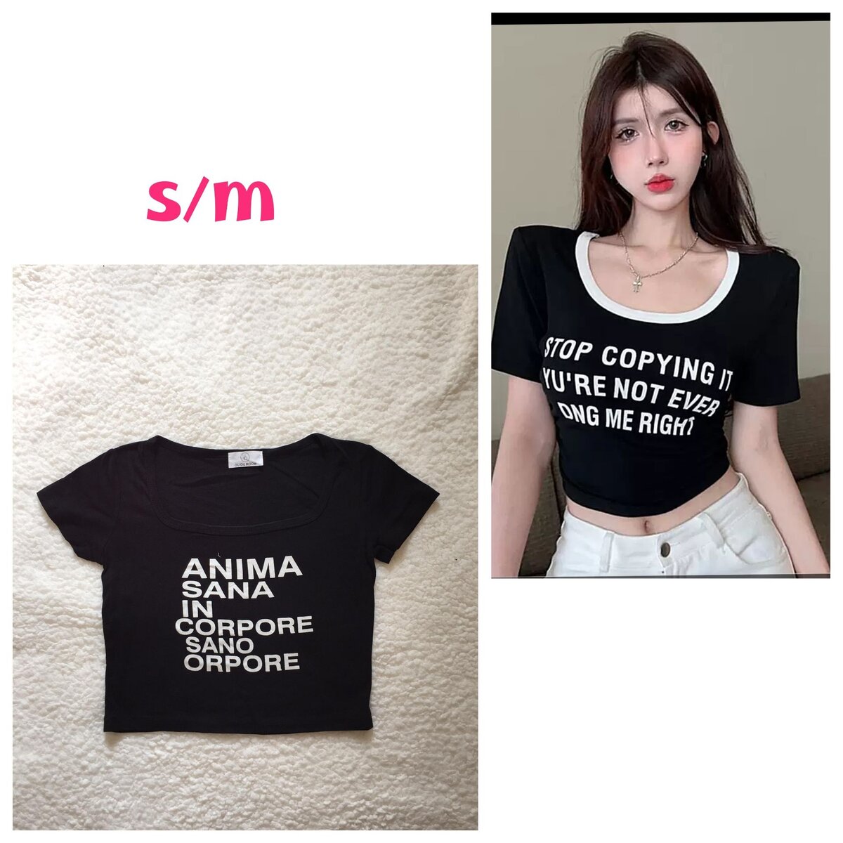 Salaula crop tops and tops