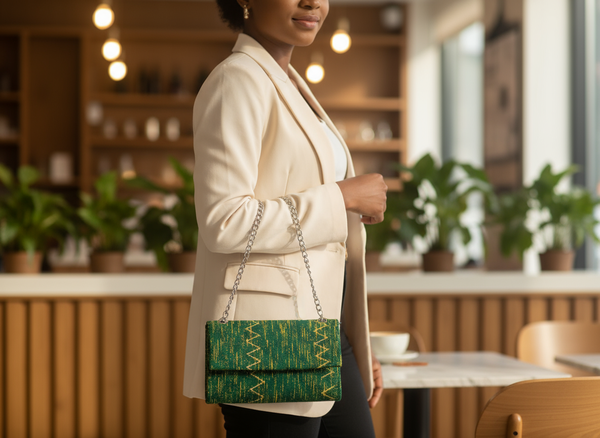 Sac à main chaîne chic vert