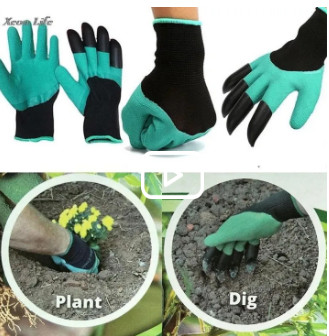 New Gardening Gloves for garden Digging Planting with 4 ABS Plastic Claws Garden Working Gloves New Garden Gloves