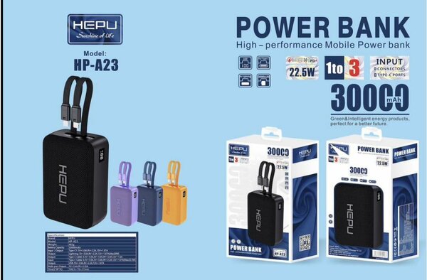 Batterie externe HEPU HP-A23 3000mAh
