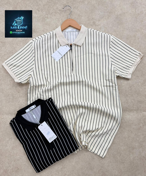 Polo homme élégant à rayures