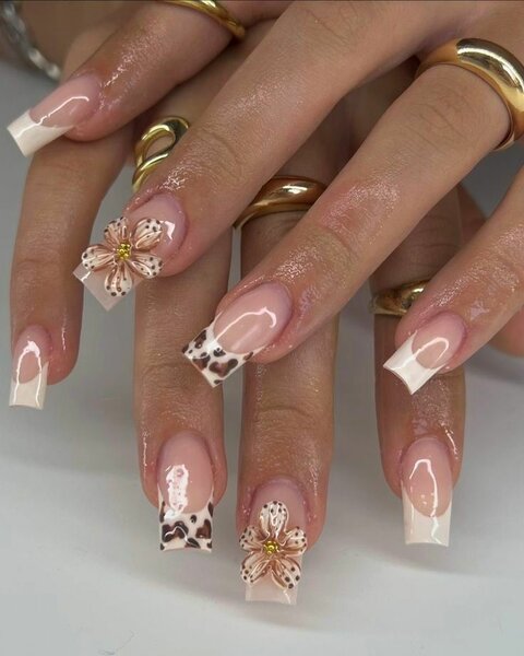 Press on nails Léopard