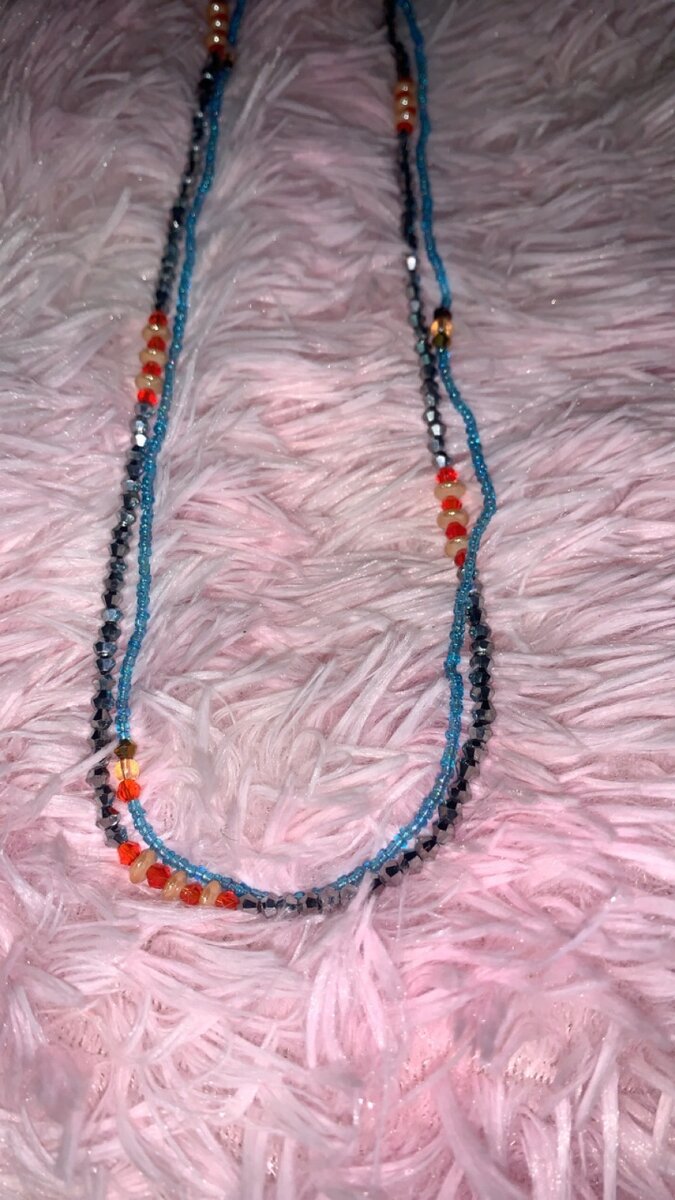 Collier Perles Multicolores